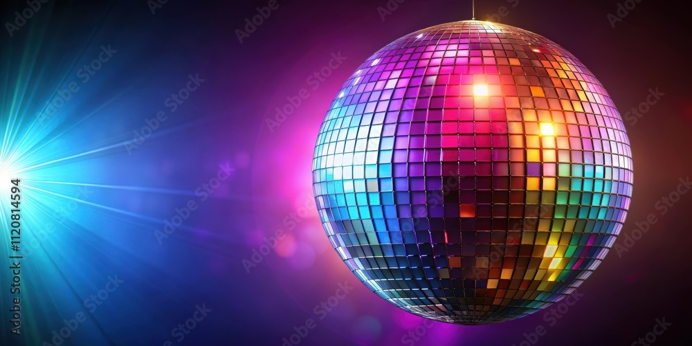 Colorful disco ball in rendering , disco ball,rendering, colorful, vibrant, party, club, DJ, nightlife, decoration Colorful disco ball in rendering , disco ball,rendering, colorful, vibrant, party, club, DJ, nightlife, decoration