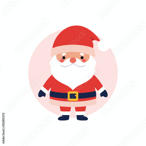 Santa Claus flat vector illustration. Merry Christmas and Happy New Year.