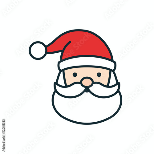 Santa Claus icon. Merry Christmas and Happy New Year theme. Isolated design. Vector illustration
