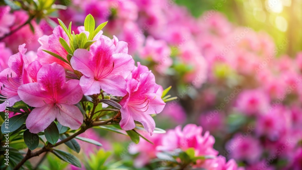 Beautiful pink azalea rhododendron in full bloom, spring, garden, flowers, nature, blooming, pink, colorful, petals, flora Beautiful pink azalea rhododendron in full bloom, spring, garden, flowers, nature, blooming, pink, colorful, petals, flora
