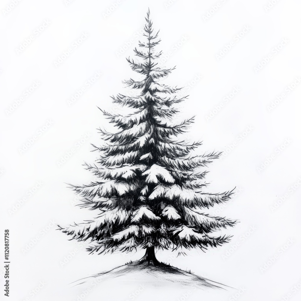 Obraz premium tree, nature, draw, vector, branch, illustration, leaf, plant, silhouette, floral, art, flower, design, pattern, black, drawing, spring, trunk, root, sketch, forest, grunge, flowers, old, season, wood