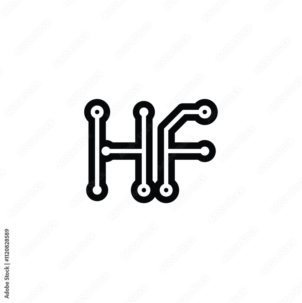 HF monogram logo design letter text name symbol monochrome logotype alphabet character simple logo HF monogram logo design letter text name symbol monochrome logotype alphabet character simple logo