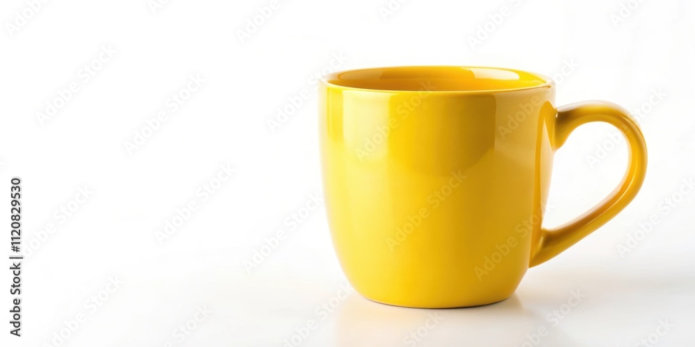 Yellow ceramic mug isolated on empty background, yellow, ceramic, mug, cup, isolated, empty, background, drink, beverage, kitchenware Yellow ceramic mug isolated on empty background, yellow, ceramic, mug, cup, isolated, empty, background, drink, beverage, kitchenware