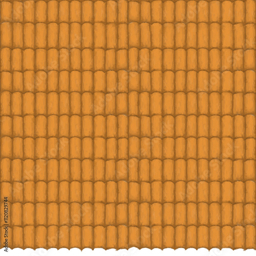 Orange terracotta roof texture.