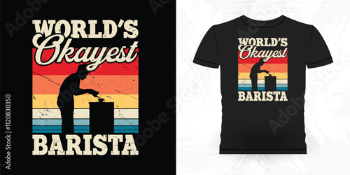 Funny Coffee Artists Retro Vintage Coffee Barista T-shirt Design