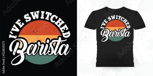 Funny Coffee Artists Retro Vintage Coffee Barista T-shirt Design