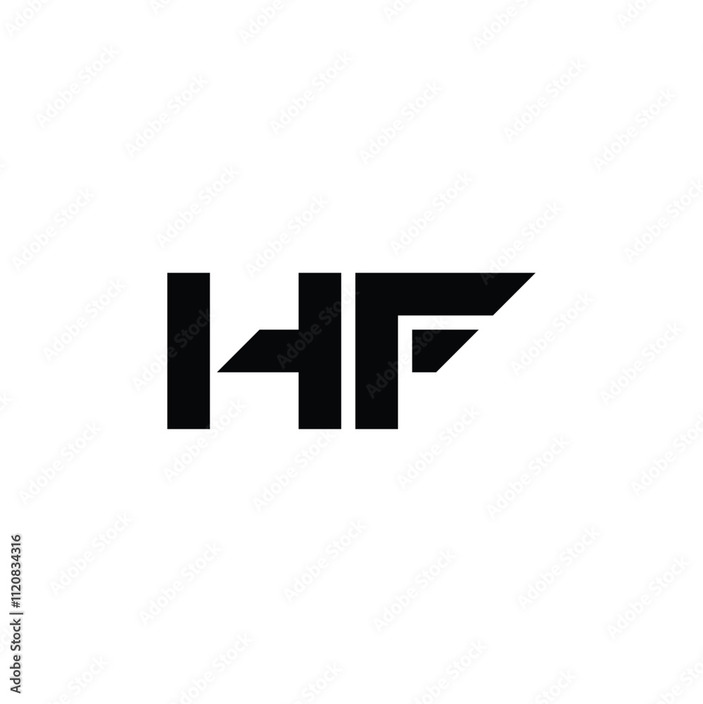 HF monogram logo design letter text name symbol monochrome logotype alphabet character simple logo HF monogram logo design letter text name symbol monochrome logotype alphabet character simple logo