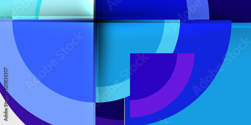 Techno circles and semi circles. Vector Illustration For Wallpaper, Banner, Background, Card, Book Illustration, landing page