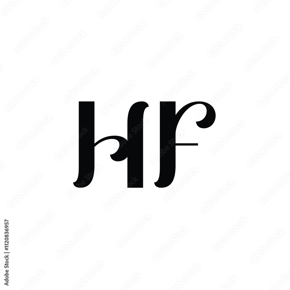 HF monogram logo design letter text name symbol monochrome logotype alphabet character simple logo HF monogram logo design letter text name symbol monochrome logotype alphabet character simple logo