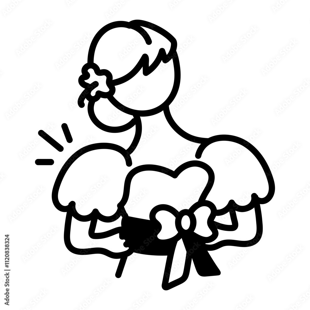 A hand draw icon of flamenco girl
A hand draw icon of flamenco girl