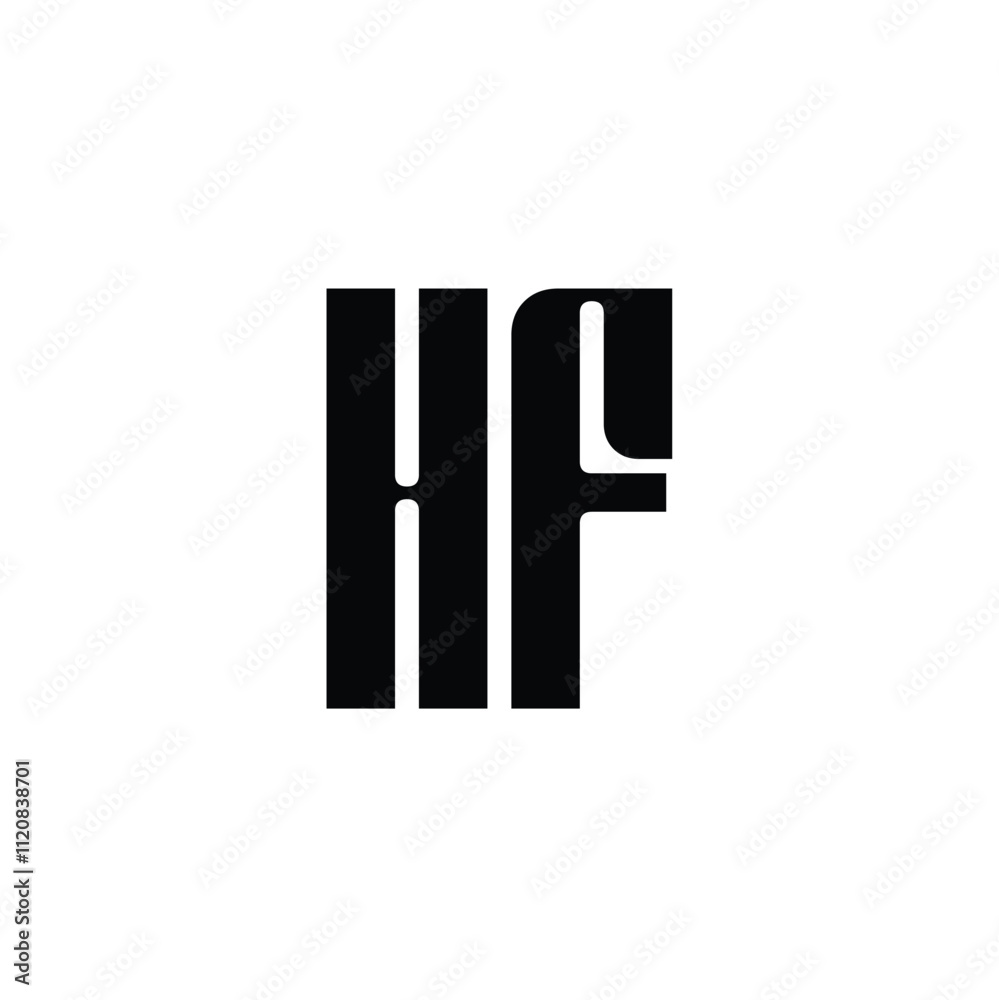 HF monogram logo design letter text name symbol monochrome logotype alphabet character simple logo HF monogram logo design letter text name symbol monochrome logotype alphabet character simple logo