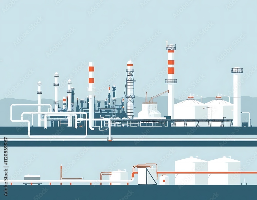 Obraz premium oil refinery factory