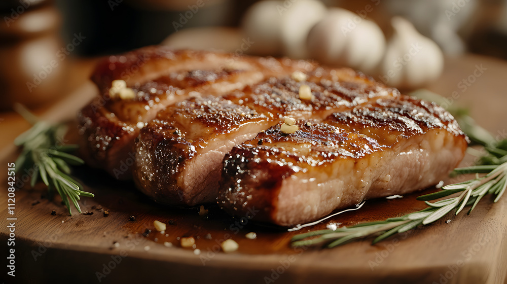 Juicy Grilled Steak with Aromatic Herbs - A Mouthwatering Culinary Delight Juicy Grilled Steak with Aromatic Herbs - A Mouthwatering Culinary Delight