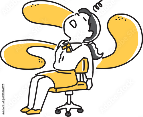 取り憑かれたように寝てしまう女性社員