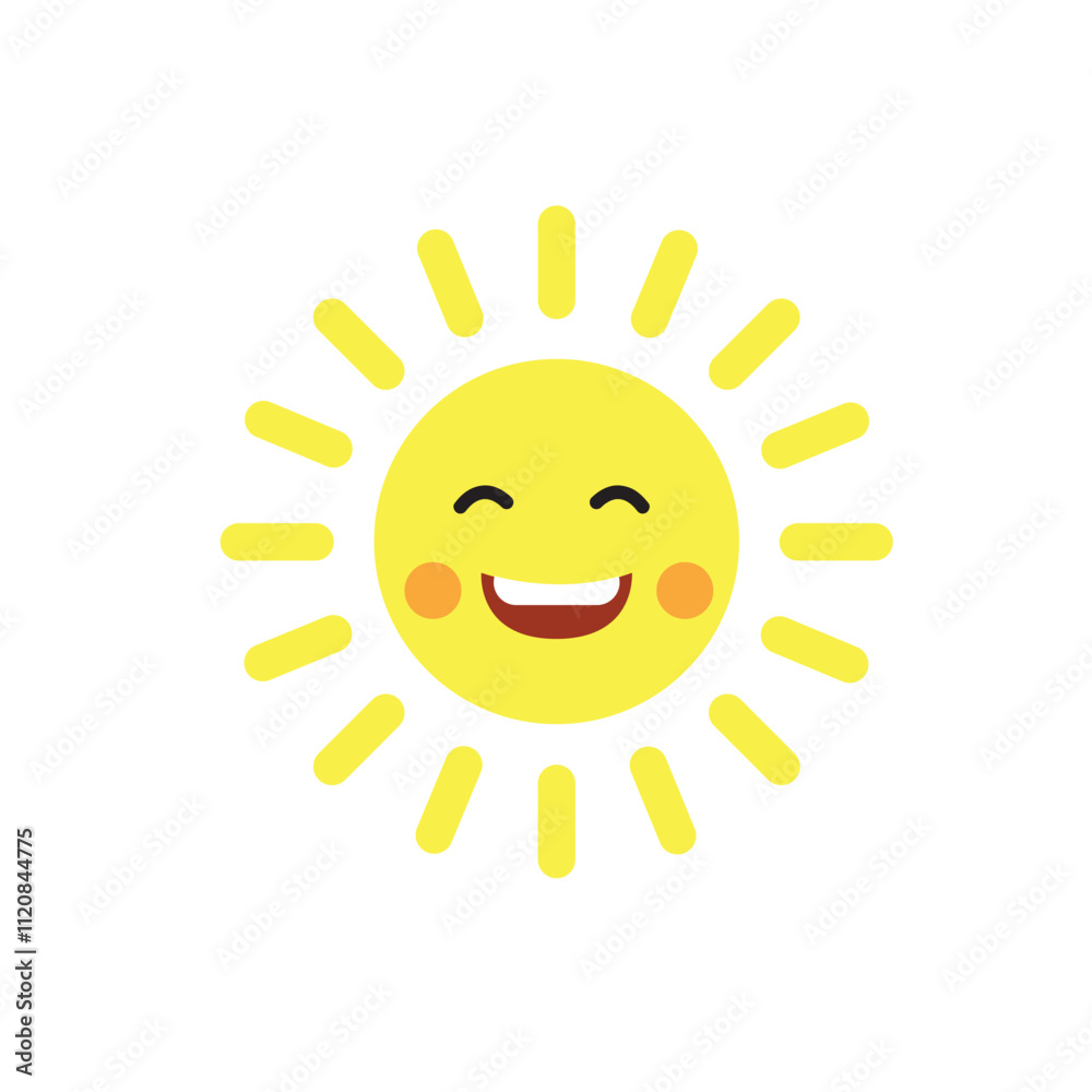 Cute Happy Smiling Sun. Cartoon character. Cute Happy Smiling Sun. Cartoon character.