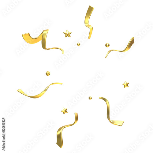 3d golden party confetti popper set