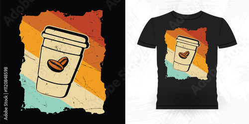 Funny Coffee Artists Retro Vintage Coffee Barista T-shirt Design