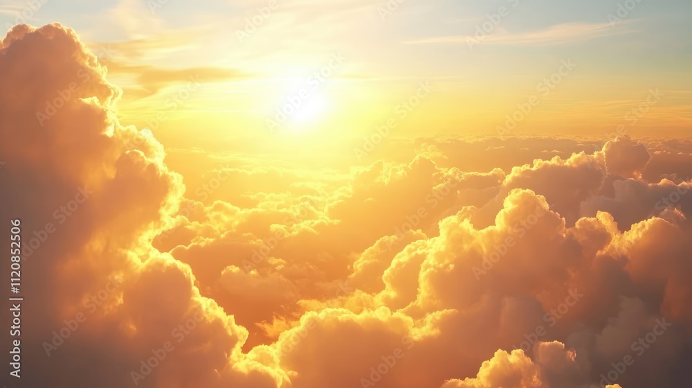 Golden hour sky with vibrant clouds perfect for enhancing modern photo edits and sky replacement techniques in digital art applications Golden hour sky with vibrant clouds perfect for enhancing modern photo edits and sky replacement techniques in digital art applications