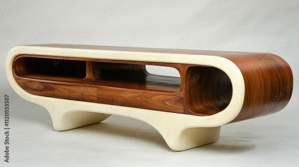Modern luxury sideboard featuring elegant design and rich Caucasian walnut veneer for contemporary interior decor