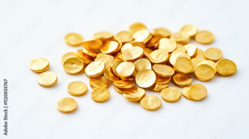 Golden snack chips scattered on a white background creating a vibrant and colorful food display suitable for marketing and culinary concepts Golden snack chips scattered on a white background creating a vibrant and colorful food display suitable for marketing and culinary concepts