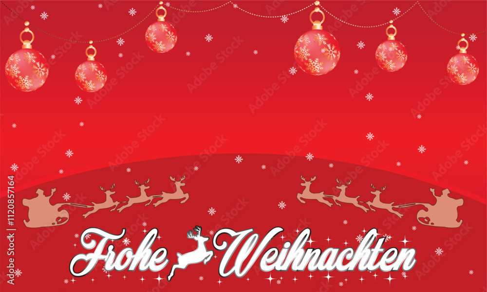 Merry Christmas background in German. Merry Christmas background in German.