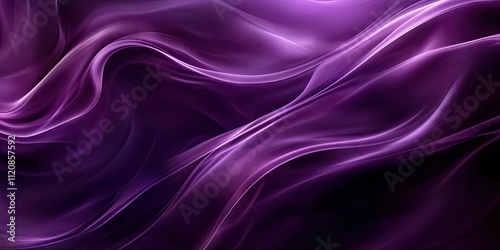 Wallpaper Mural Abstract dark purple gradient with wavy lines that overlap and fade into a dreamy, smooth texture, suitable for modern digital designs. Torontodigital.ca
