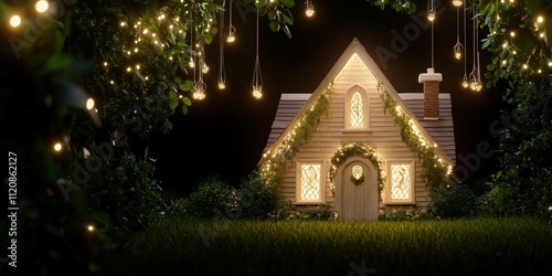 Enchanted Cottage at Night:...