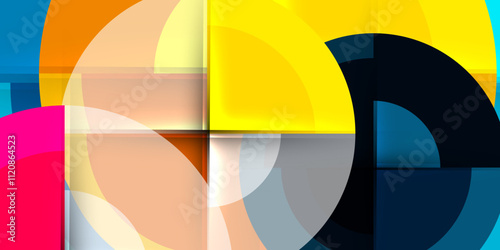 Target circle geometric abstract shapes. Vector Illustration For Wallpaper, Banner, Background, Card, Book Illustration, landing page