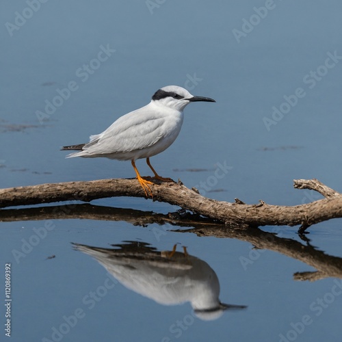 A dainty Fairy Tern balancing on a fine branch.

 photo