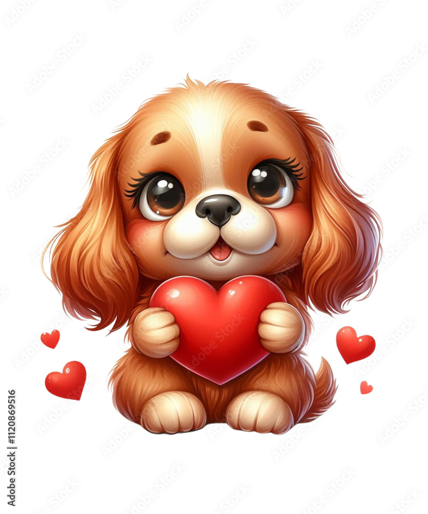 dog with heart dog with heart