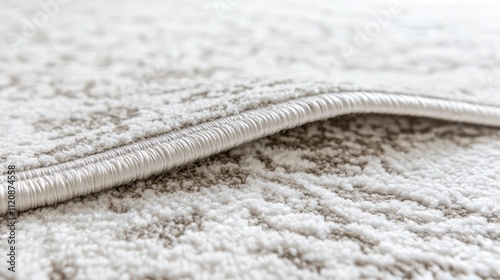 Classic patterned machine-made carpet showcasing intricate details on a neutral background highlighting texture and craftsmanship