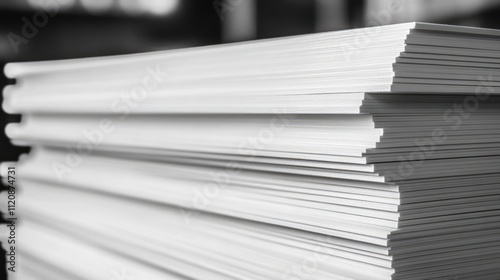 PVC white plastic sheets stacked for construction and design applications showcasing their light weight and durability in a monochrome setting