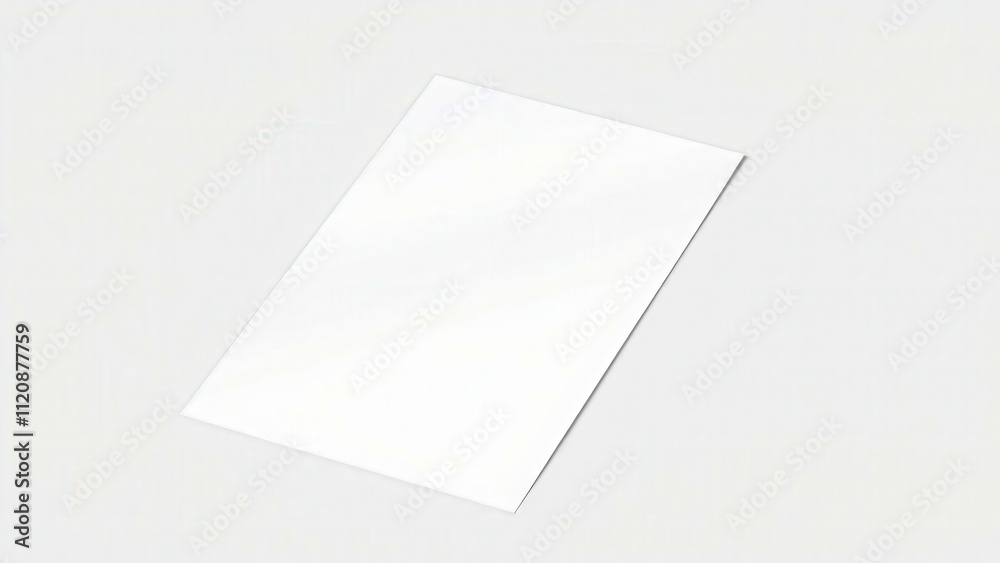 Blank White Paper Mockup: Perfect for Branding, Design, and Presentation Blank White Paper Mockup: Perfect for Branding, Design, and Presentation