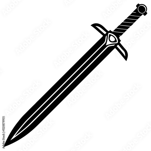 Broadsword. Broadsword Vector. Broadsword Silhouette. Silhouette Vector.