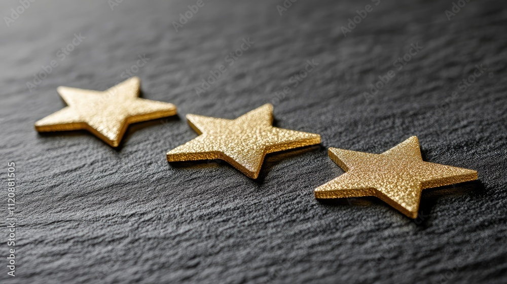 Golden stars on a textured surface symbolizing quality assurance top ratings service excellence and ISO certification standards Golden stars on a textured surface symbolizing quality assurance top ratings service excellence and ISO certification standards