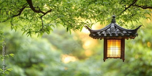 Serene Garden Lantern: A tr...