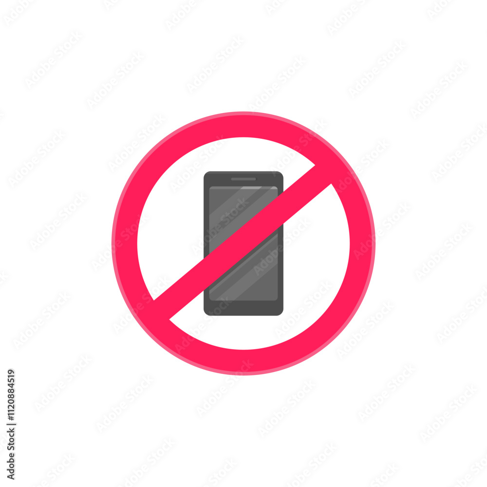 Stop using mobile phone or cellphone sign vector illustration Stop using mobile phone or cellphone sign vector illustration