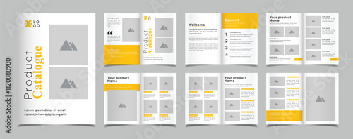 Company product catalog and company brochure minimal catalog template design