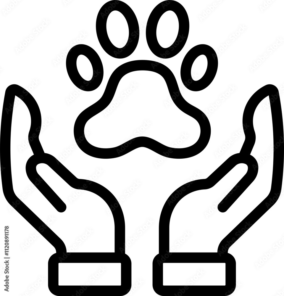 Pet Care Line Icon Pet Care Line Icon
