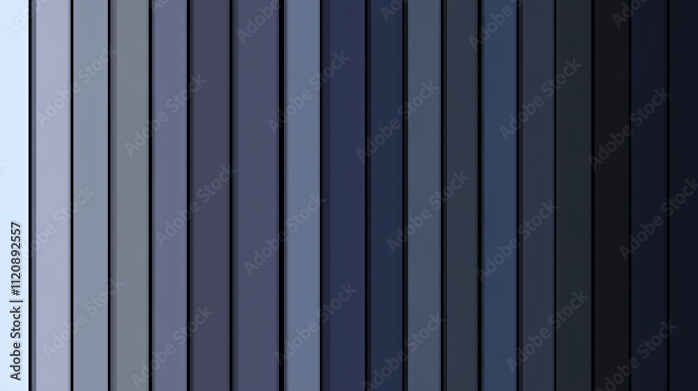 Obraz premium Abstract Pattern of Vertical Stripes in Shades of Blue and Grey