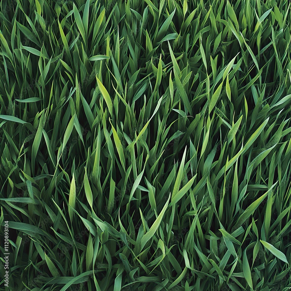Obraz premium Vibrant Green Grass Blades: Lush Nature Texture