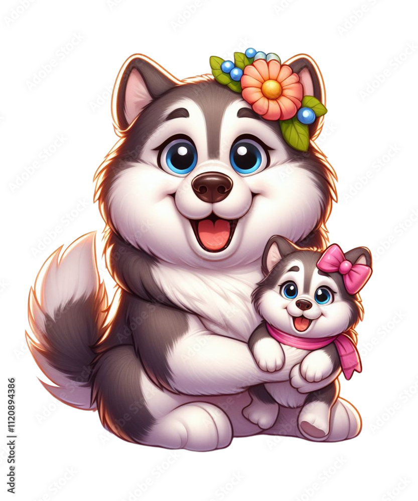 Dog Mother and Baby 