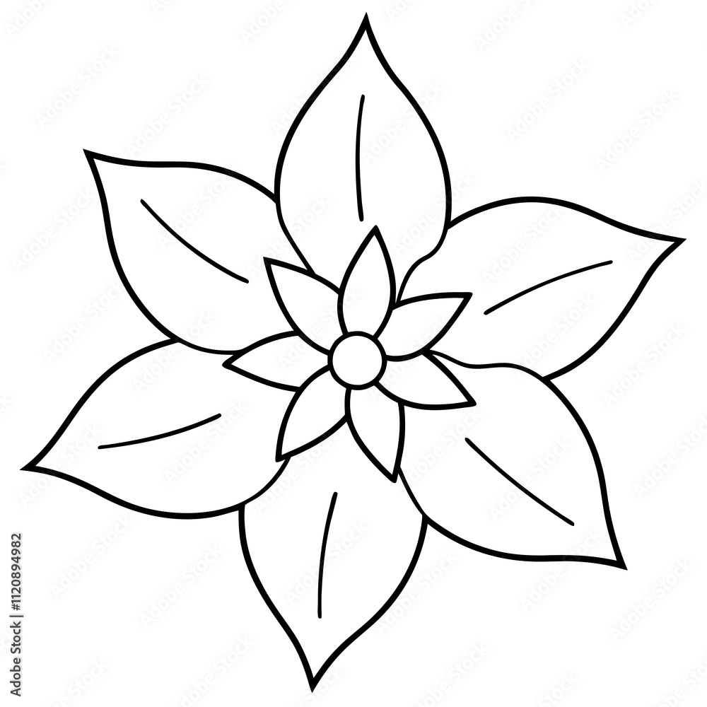 Poinsettia flower. Flower. Flower vector. Flower silhouette. Design. Poinsettia flower. Flower. Flower vector. Flower silhouette. Design.