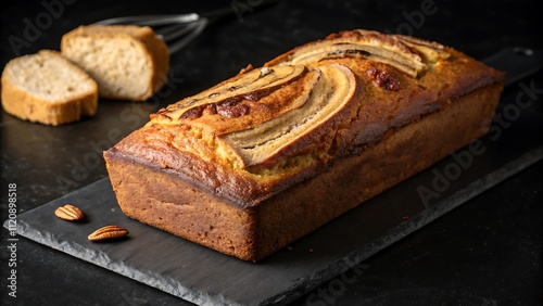 banana bread day background illustration template