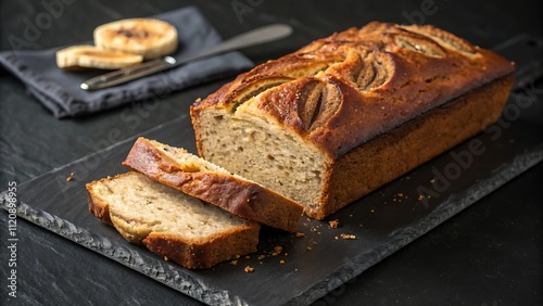 banana bread day background illustration template