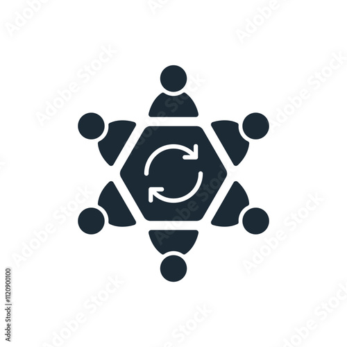 Exchange of views, opinions.Vector illustration, icon isolated on white background.