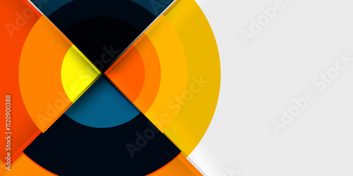 Target circle geometric abstract shapes. Vector Illustration For Wallpaper, Banner, Background, Card, Book Illustration, landing page