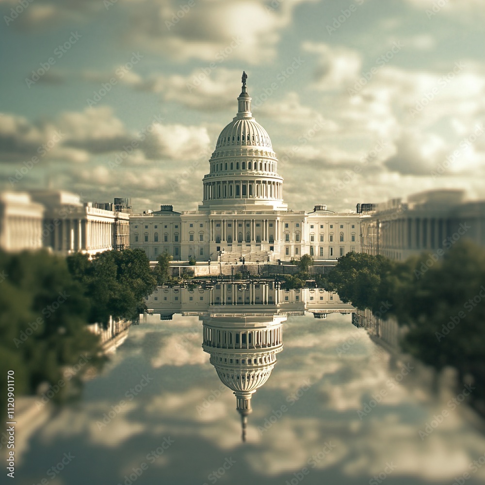 Fototapeta premium US Capitol Building: A Washington DC Landmark