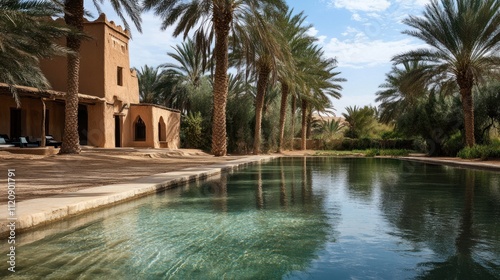 Oasis Poolside Paradise: Moroccan Desert Retreat