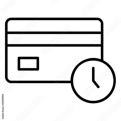 Pay later or time limited payment icon